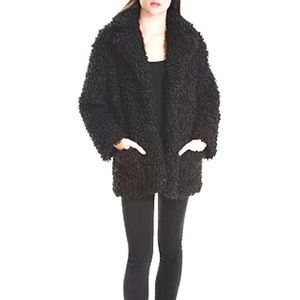 Max Studio Faux Fur Curly Teddy Coat NWT